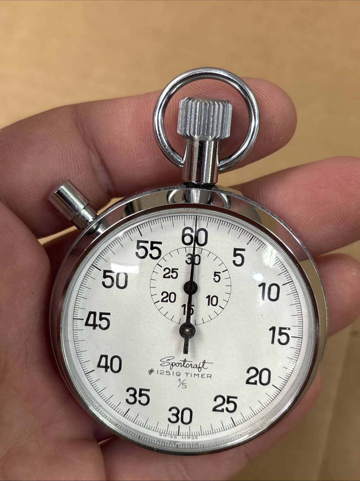 Vintage Sportcraft #12519 Timer 1/5 Stopwatch