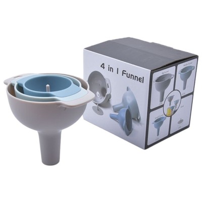 Kitchen Funnel 4 in 1 Pouring and Filtering Set Convenient Small Funnel Set