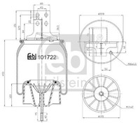 Febi Bilstein 101722 Federbalg, Luftfederung