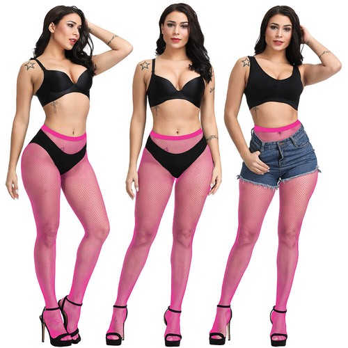 Sexy Fishnet Pantyhose Tights Women's Net Stockings High Waist Sheer Lingerie - Picture 8 of 14