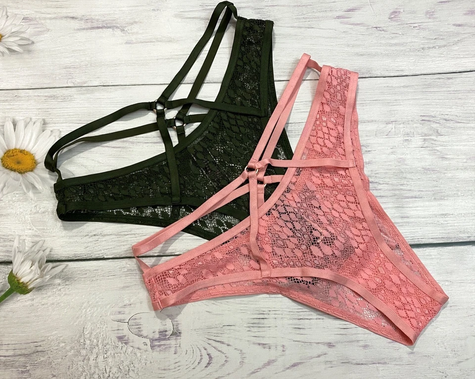NWT VICTORIA’S SECRET VERY SEXY Slippant Brésilien Dentelle Serpent S, M - Photo 1/1