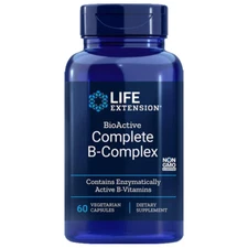 BioActive B-Complex Complete 60 caps Life Extension - Inositol/P-5-P/methyl 