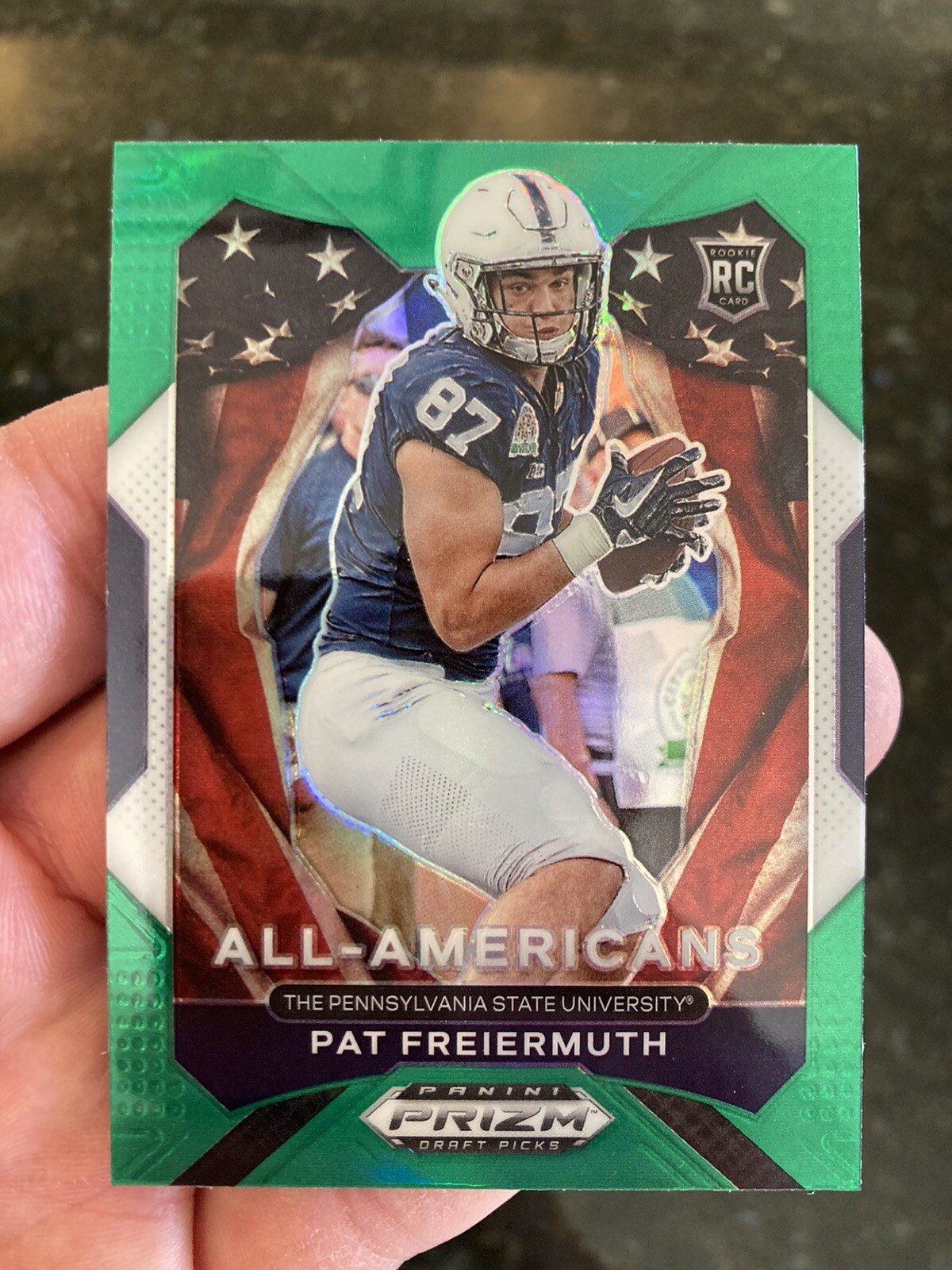 PAT FREIERMUTH ALL-AMERICAN GREEN PRIZM 2021 PANINI PRIZM DRAFT PICKS STEELERS