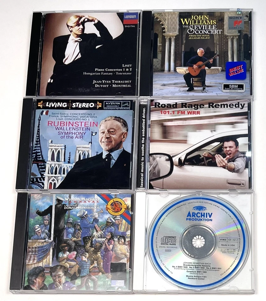 Lot 13 Classical Music CDs John Williams Rubinstein Bach Vivaldi Dvorak Handel Foto 2 de 4