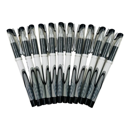 12 Pens Zebra ZGrip Flight Ballpoint Pen Advanced Black Ink 1.2mm Bold