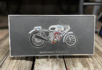 Vintage Triumph Trident Slippery Sam Motorcycle Plaque Sign Advertising