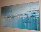  ABSTRACT PAINTING Modern CANVAS WALL ART Framed, Signed, Large USA ELOISExxx — photo 5