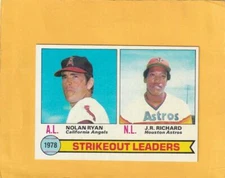 1979 Topps #6 Nolan Ryan/J.R. Richard NM Near Mint Strikeout Leaders Lot#20770