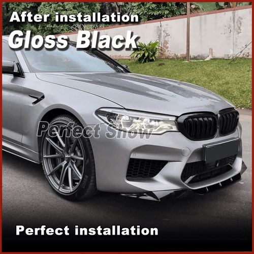 Fit For BMW 5Series F90 M5 2018-20 Gloss Black Front Bumper Lip Spoiler Splitter - Picture 5 of 10