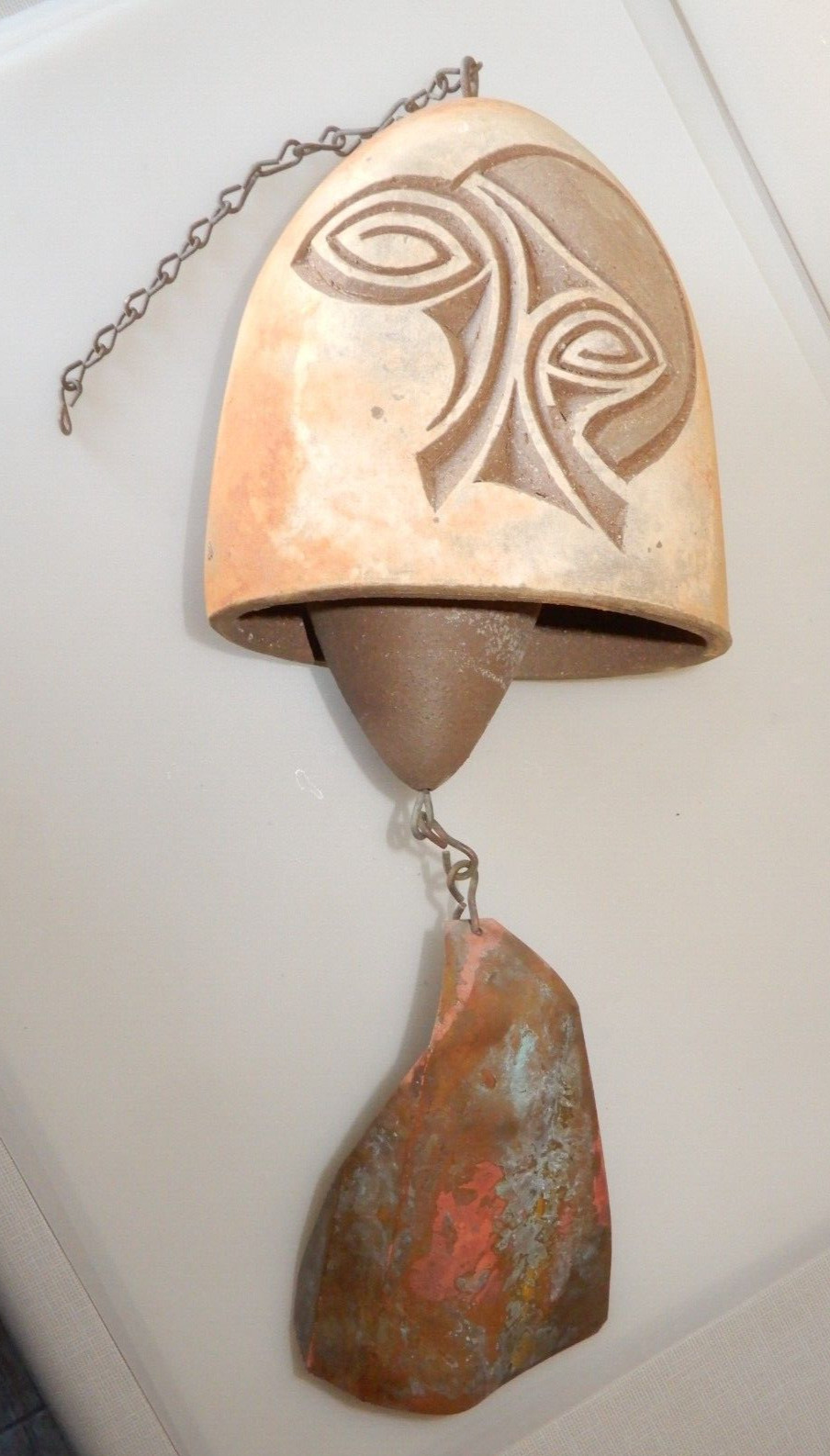 Paolo Soleri Cosanti Arcosanti 6" Ceramic Pottery Windchime Wind Bell, SIGNED