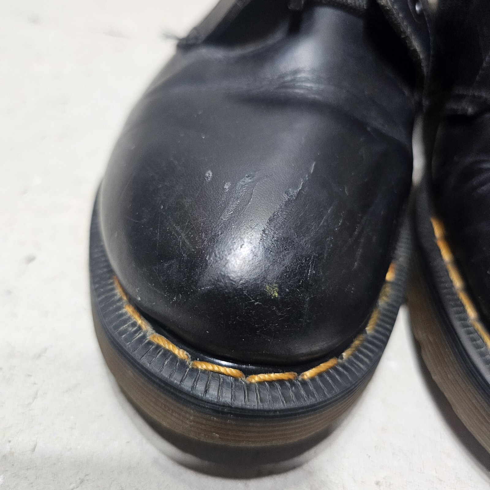 Vintage HAWKINS of Northampton x DR Martens Black Leather Boots Size