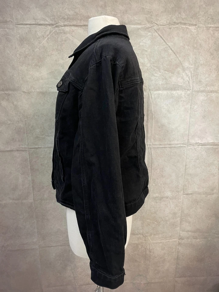 Chaqueta vaquera negra para mujer Ashley Stewart talla 14/16 Foto 2 de 4