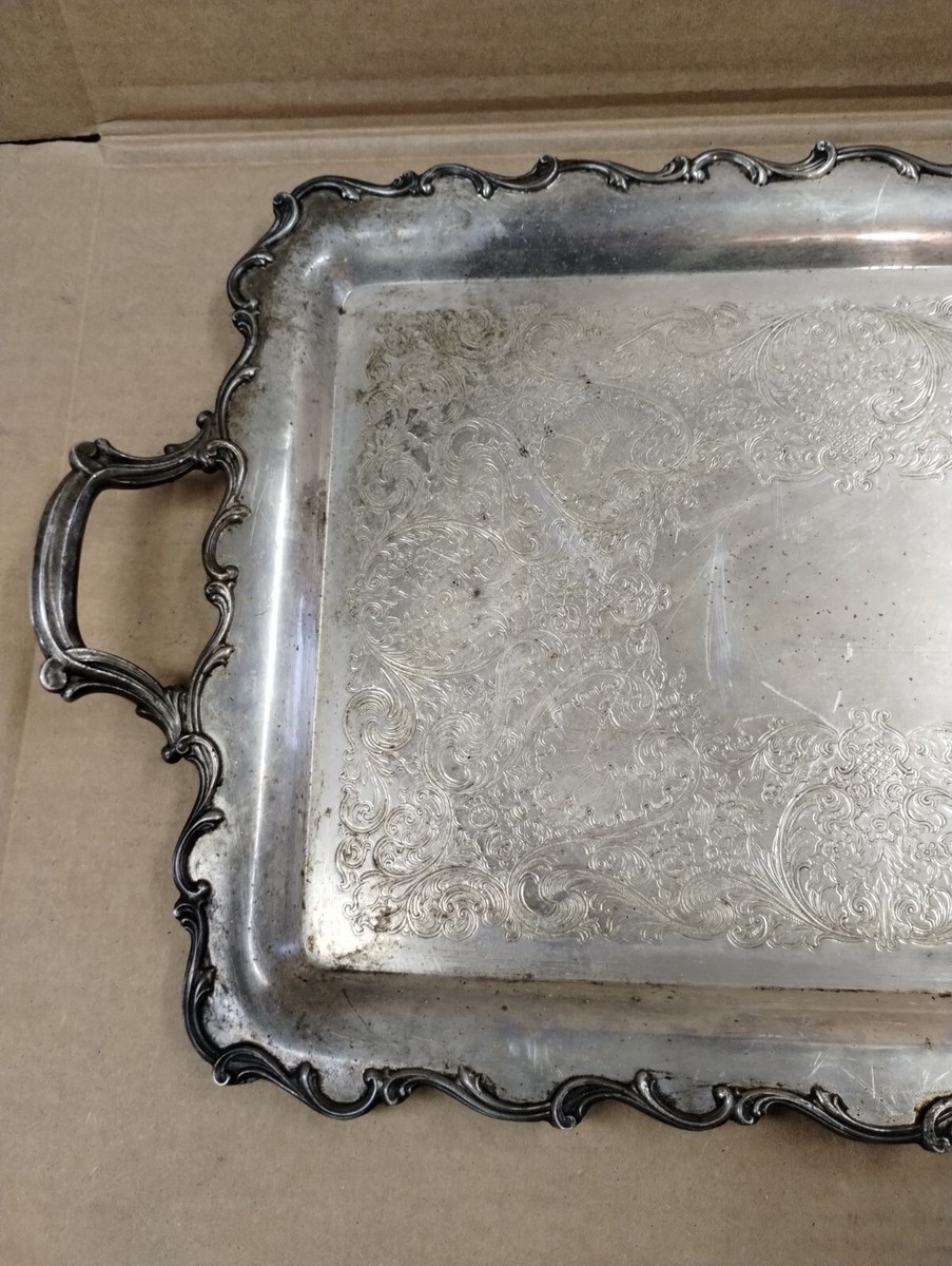 WEBSTER WILCOX #7291 LARGE SILVER PLATED SERVING TRAY | eBay
