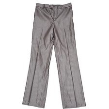 Andrew Fezza Dress Pants Boys 16R Regular 30x30 Brown Shine Pinstriped