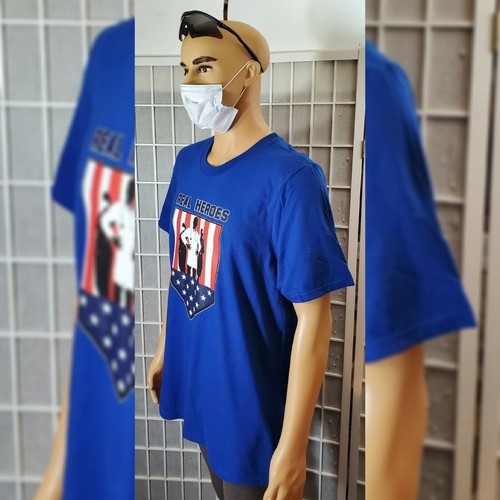 REAL HEROES USA AMERICAN FLAG PATRIOTIC MEN'S WOMEN'S UNISEX T-SHIRT SIZE XL - Picture 5 of 7