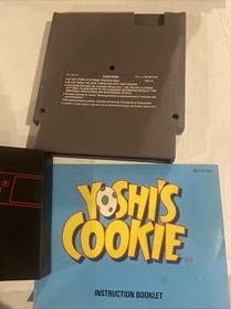 Yoshi's Cookie Nintendo NES Game w/Manual & Sleeve - Working CLEAN!