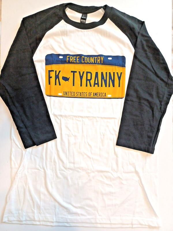Infowars Free Country FK Tyranny United States Of America T-Shirt  Mens Sz Large
