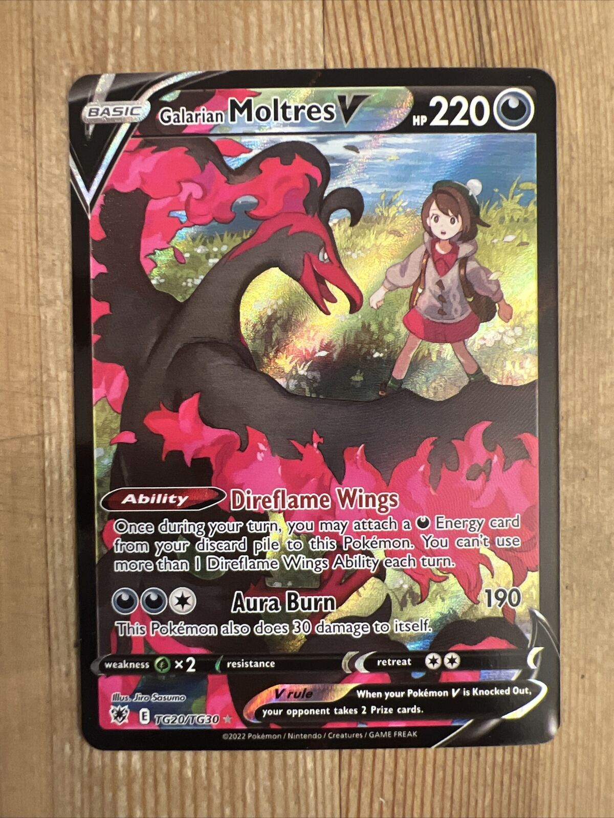 Moltres Galar V Gloss Sidereal TG20/TG30 Alternative Full Art Italian