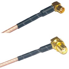 RG316 MCX FEMALE ANGLE to SMA FEMALE ANGLE RF Cable Rapid-SHIP LOT