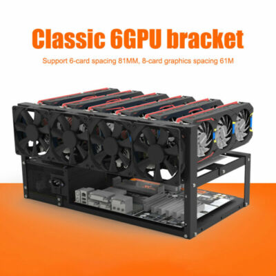 Open Air Miner Mining Frame Rig Case Bis zu 6/8 GPU  Mining