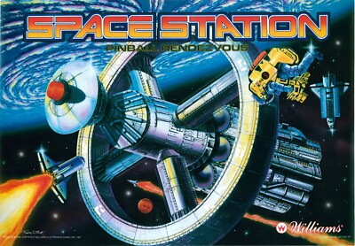 Williams Space Station Pinball Machine Next Gen Translite backglass