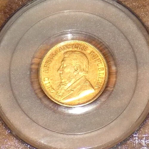 South Africa ZAR KRUGER 1/2 Pond 1895 Gold KM# 9.2 PCGS XF45 CERTIFIED COIN - Image 2 of 4