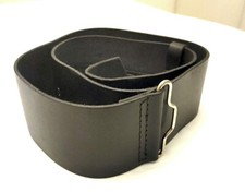 Black leather kilt belt, size 38 - 2.5 in wide - made in Scotland - NWOT