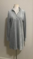 NWT WOMAN'S  "M" CALVIN KLEIN GRAY 1/4 ZIP FRONT LONG SLEEVE SWEATER DRESS $119