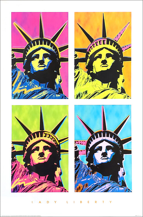 Statue of Liberty LADY LIBERTY Warhol-Style Pastels Classic 24x36