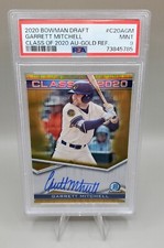 2020 Bowman Chrome Draft GARRETT MITCHELL Class of Gold Auto /50 PSA 9 Brewers