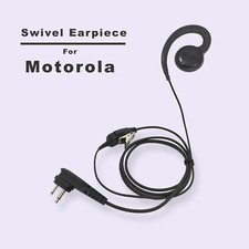 C-Shape Swivel PTT Earpiece for Motorola Radios RMU2080, RDM2070D, Mag One BPR40