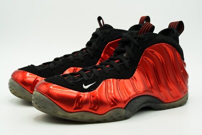NIKE AIR FOAMPOSITE ONE SIZE 9.5 METALLIC VARSITY RED WHITE NIKE AIR FOAMPOSITE ONE SIZE 9.5 METALLIC VARSITY RED WHITE