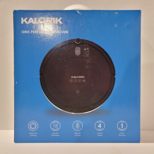 Kalorik Home RVC51732BK Ionic Air Filter Purifying Robot Vacuum Cleaner NEW - Picture 1 of 4