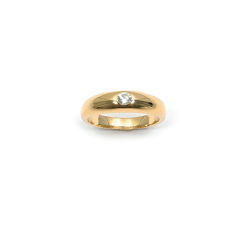 Bague alliance JONC zirconium taille 52 en plaqué or 18 carats 750/000 pour femme