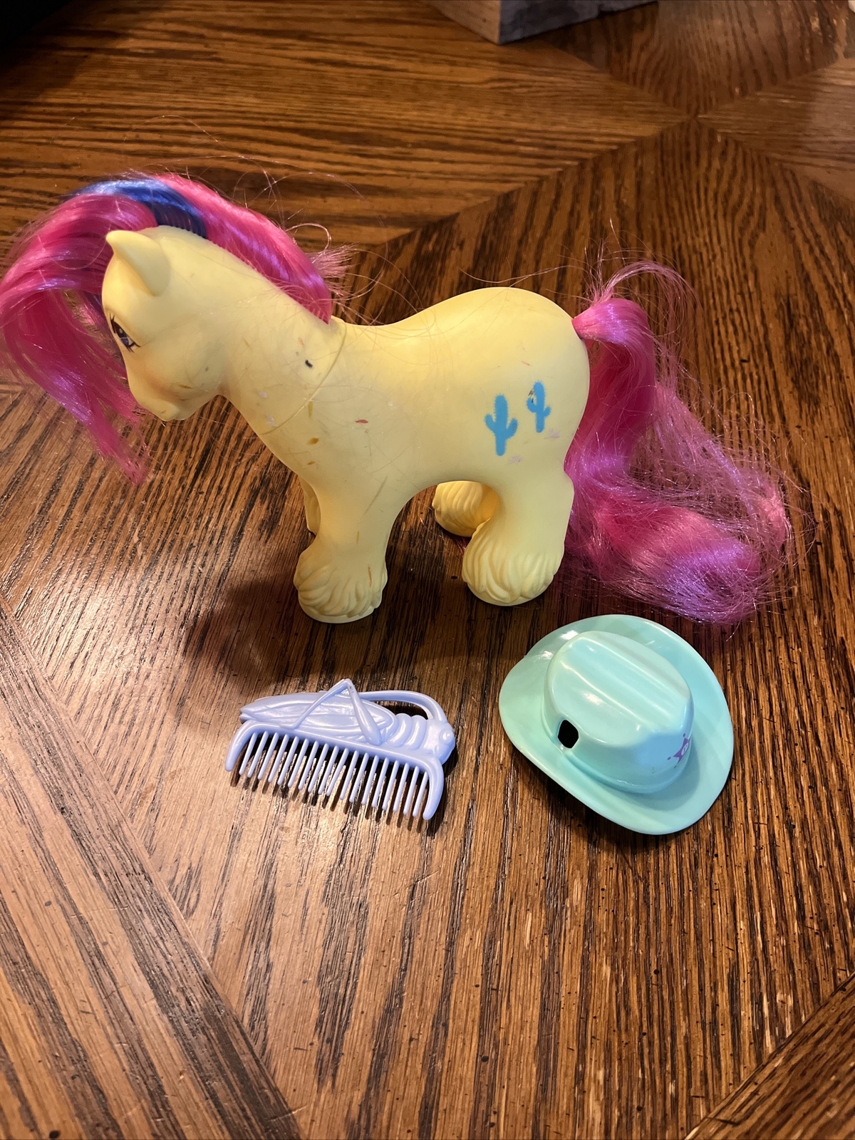 Vintage My Little Pony Bog Brother TEX Hasbro 1987 con cappello e pettine