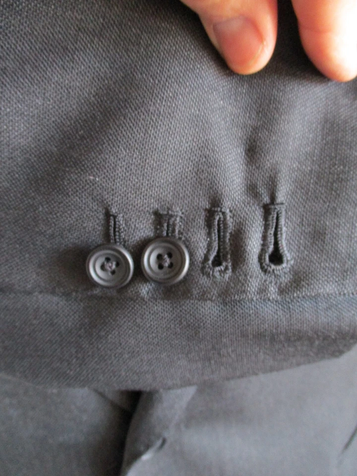 Richard Anderson Savile Row custom bespoke dark gray coat suit jacket 40R 38R - Image 4 of 4