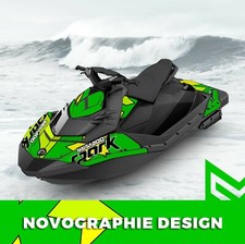 Seadoo Spark trixx Bombardier 2up 3up Jet Ski Graphic Decal Vinyl Wrap green