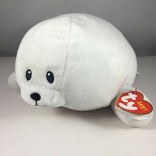 Baby TY - TINY the White Seal (Medium Size 10 inch) Plush Stuffed Toy NEW MWMTs