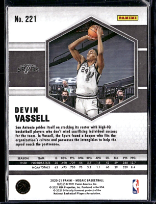 2020-21 Panini Mosaic #221 Devin Vassell - RC Rookie | eBay