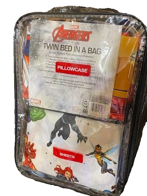 NWT Marvel AVENGERS 5 Piece Twin Microfiber Comforter & Sheet Set Bed in bag - Image 2 of 4