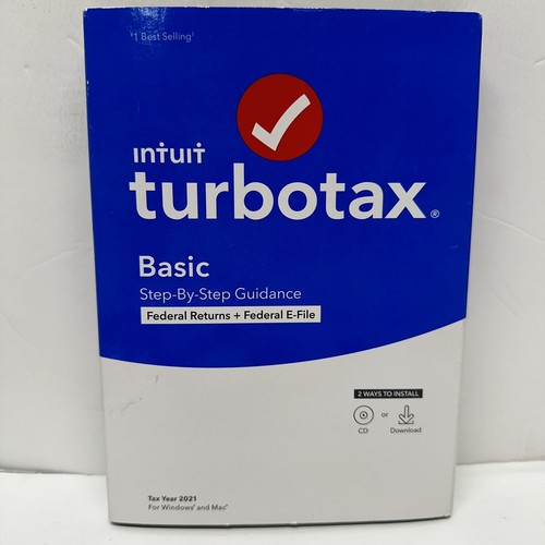 Intuit TurboTax Basic Federal Returns + E-File 2021