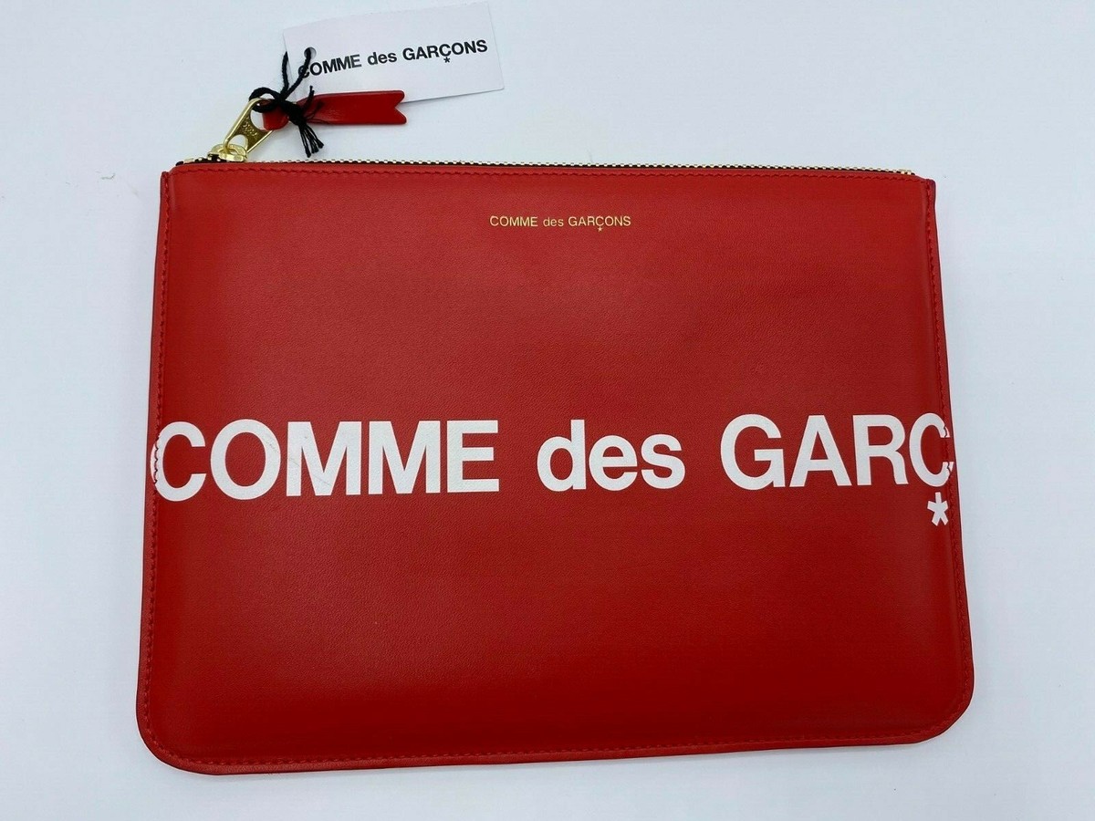 Comme Des Garcons Red Leather Pouch NEW