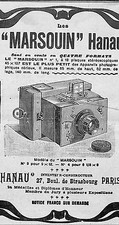 PARIS ETS HANAU CAMERA "LE MARSOUIN" ADVERTISING 1904