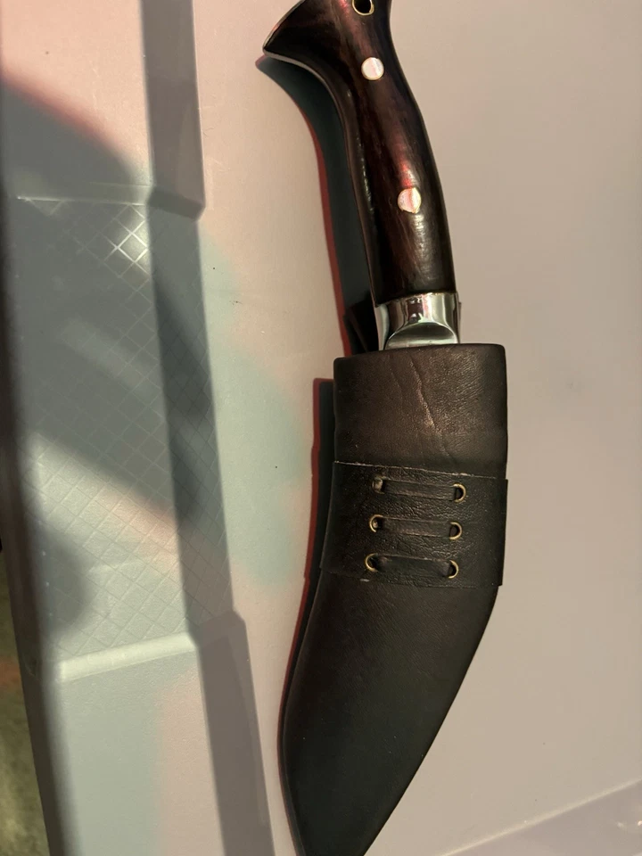 GK & Co. Nepal 11” Black & Chrome Gurkha Kukri W/ Scabbard, Chakmak & Karda - Image 2 of 4