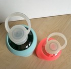 (2) bkr Water Bottles Silicone Sleeve 16oz Hot Pink & 32oz Audrey robin egg blue — photo 6