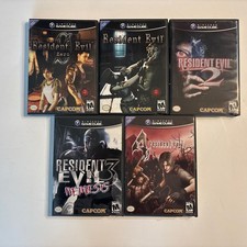 Lotto 5 giochi Resident Evil GameCube usati RE, 0,1,2,3,4 etichetta nera testati
