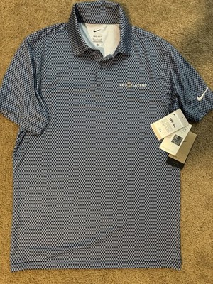 Nike Dri-FIT Men's Golf THE PLAYER s Polo S Blue/White Pattern Moisture Wicking