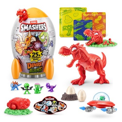 Smashers Dino vs Aliens Medium(T-REX) by ZURU, Smashable Egg Toy for Boys