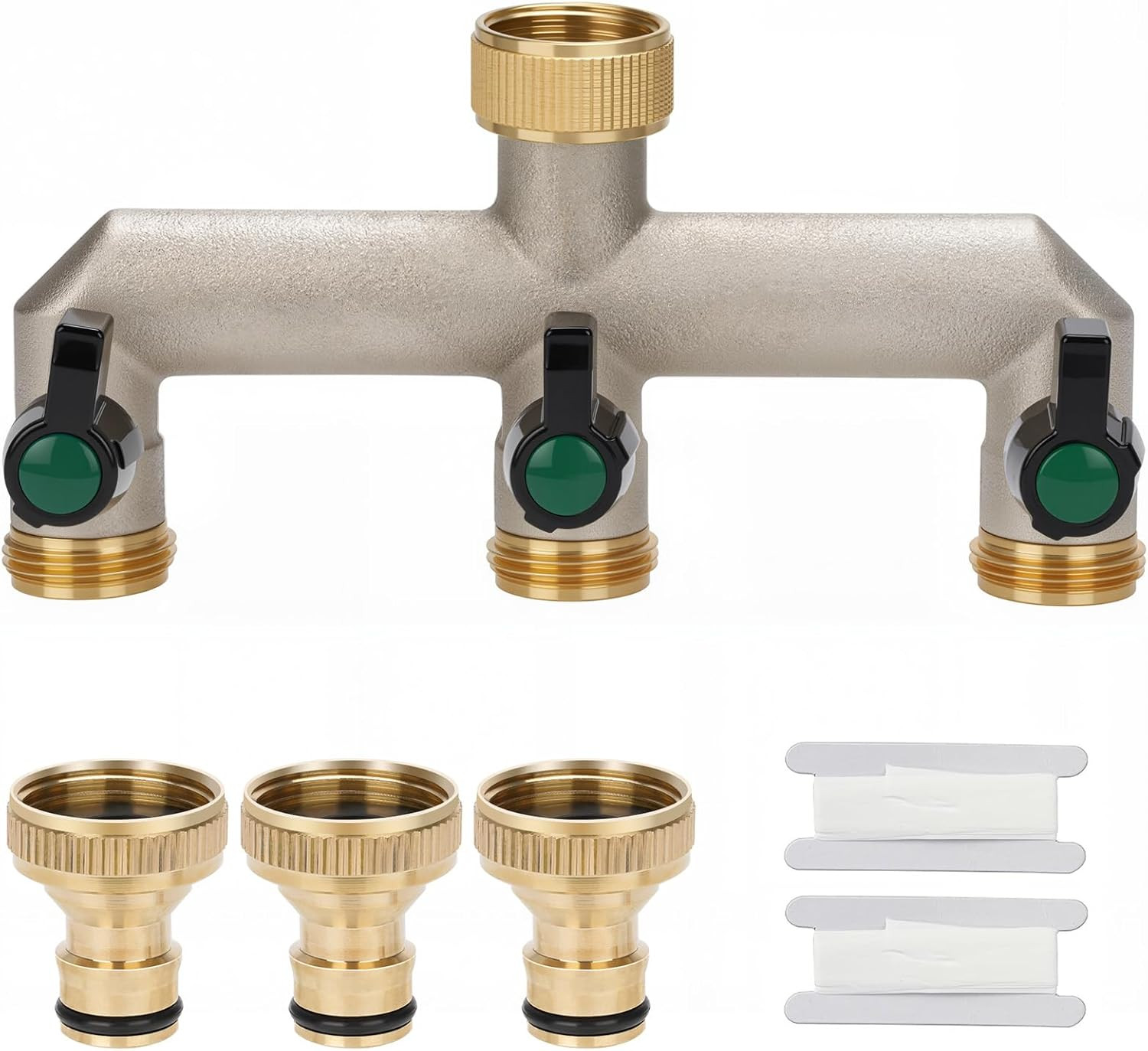 3/4 Distributore d'Acqua a Tre Vie | Rubinetto Splitter Ottone Robusto