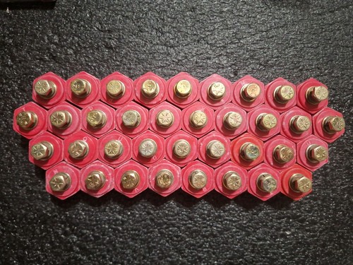 (35) Busbar Insulator Red Polyester Standoffs 1"×1"